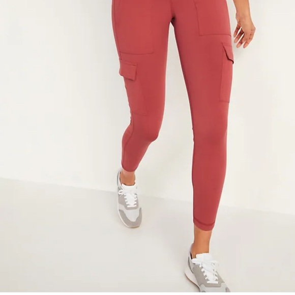 Red orange  Cargo Pants old navy medium petite - Picture 9 of 11